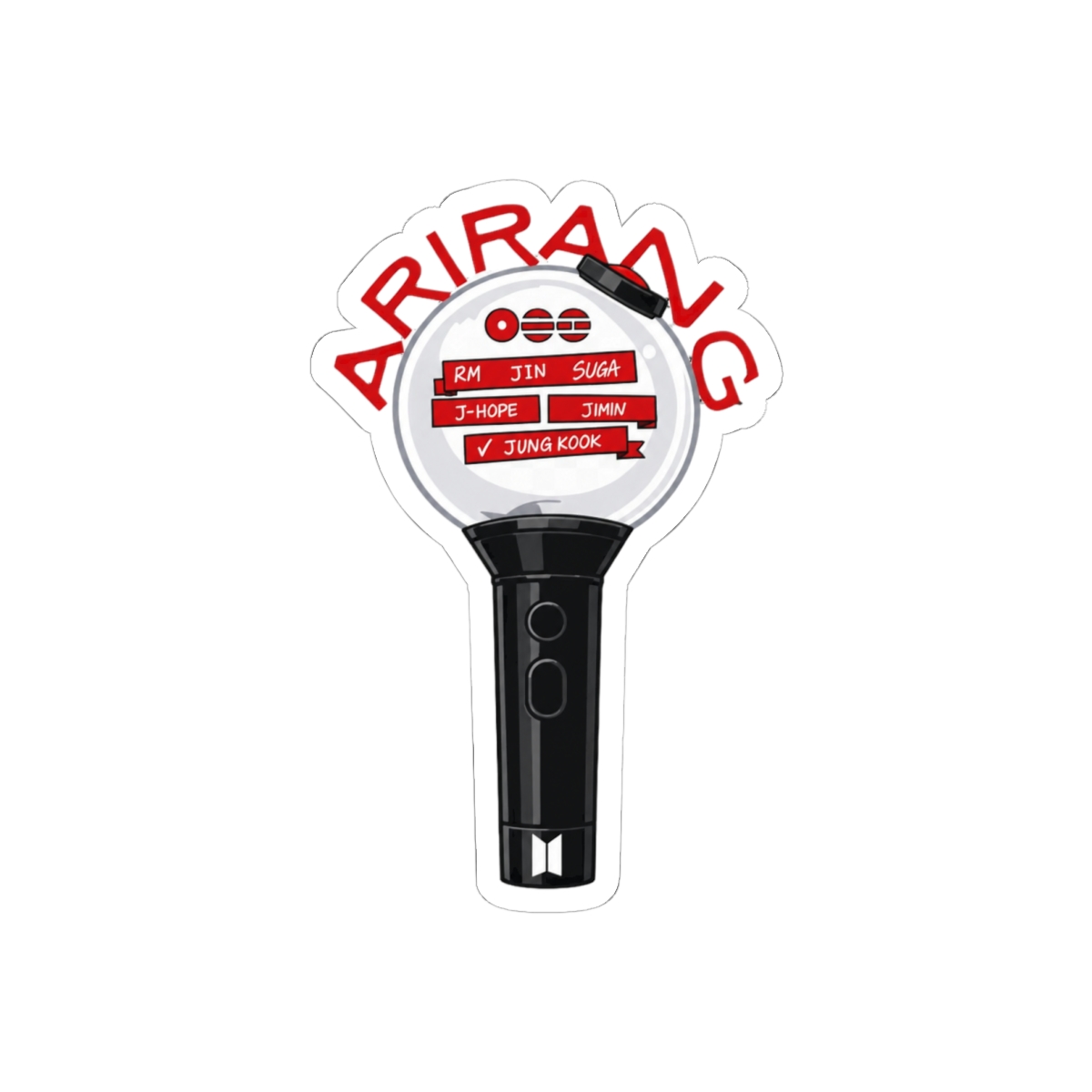 BTS ARMY Bomb Lightstick Arirang Sticker - Cute K-Pop Fan Decal