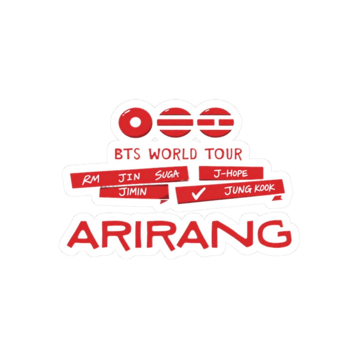 BTS Arirang World Tour Concert Sticker | Bold Vinyl Decal - alternate angle 3, merchandise