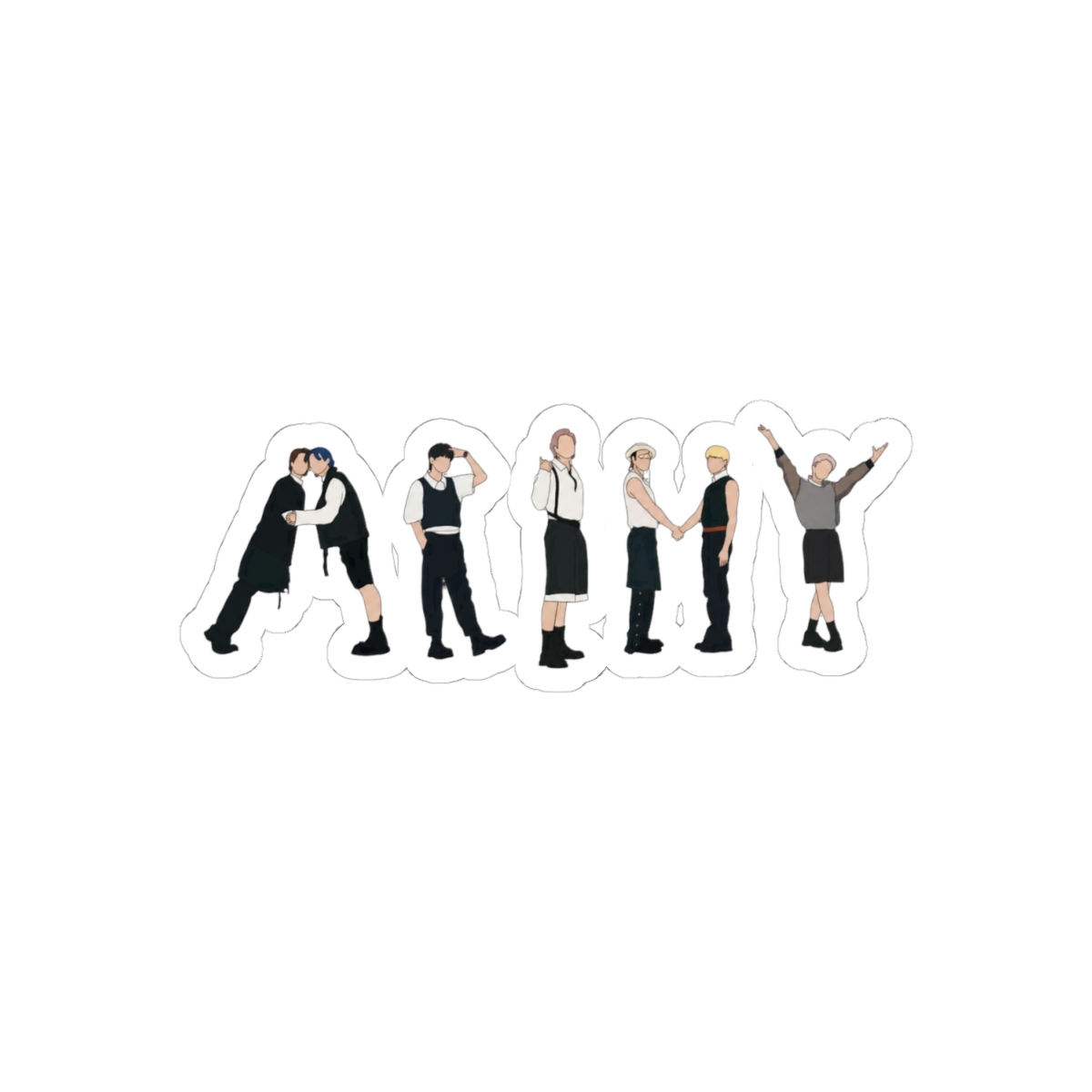 BTS Butter ARMY Silhouette Sign Vinyl Sticker - K-Pop Fan Decal - alternate angle 1, merchandise