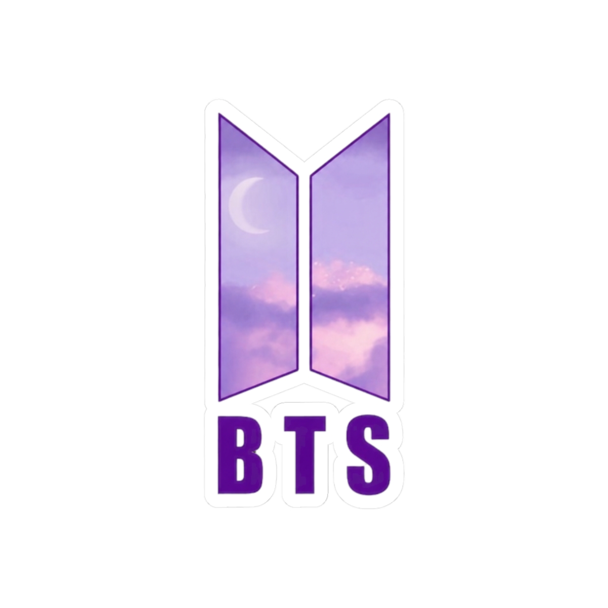 BTS ARMY Purple Heart Sticker | Cute K-Pop Vinyl Decal - alternate angle 3, merchandise