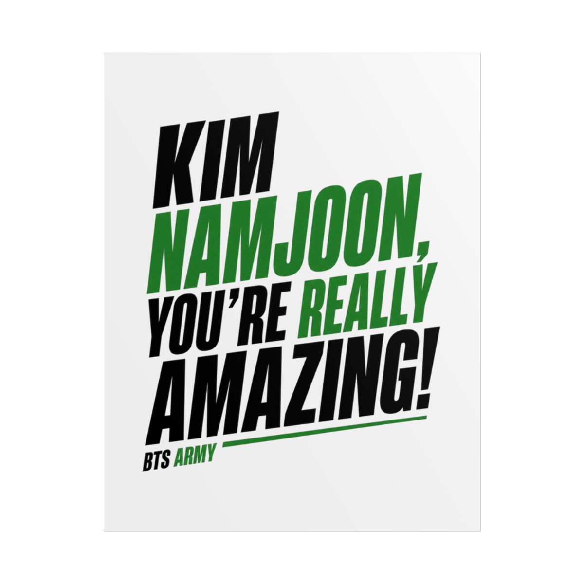 BTS "Kim Namjoon, You" Poster - alternate angle 1, merchandise