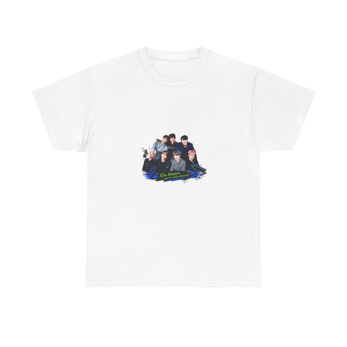 BTS " in bold block letters at the top. " Unisex Tee - alternate angle 3, merchandise
