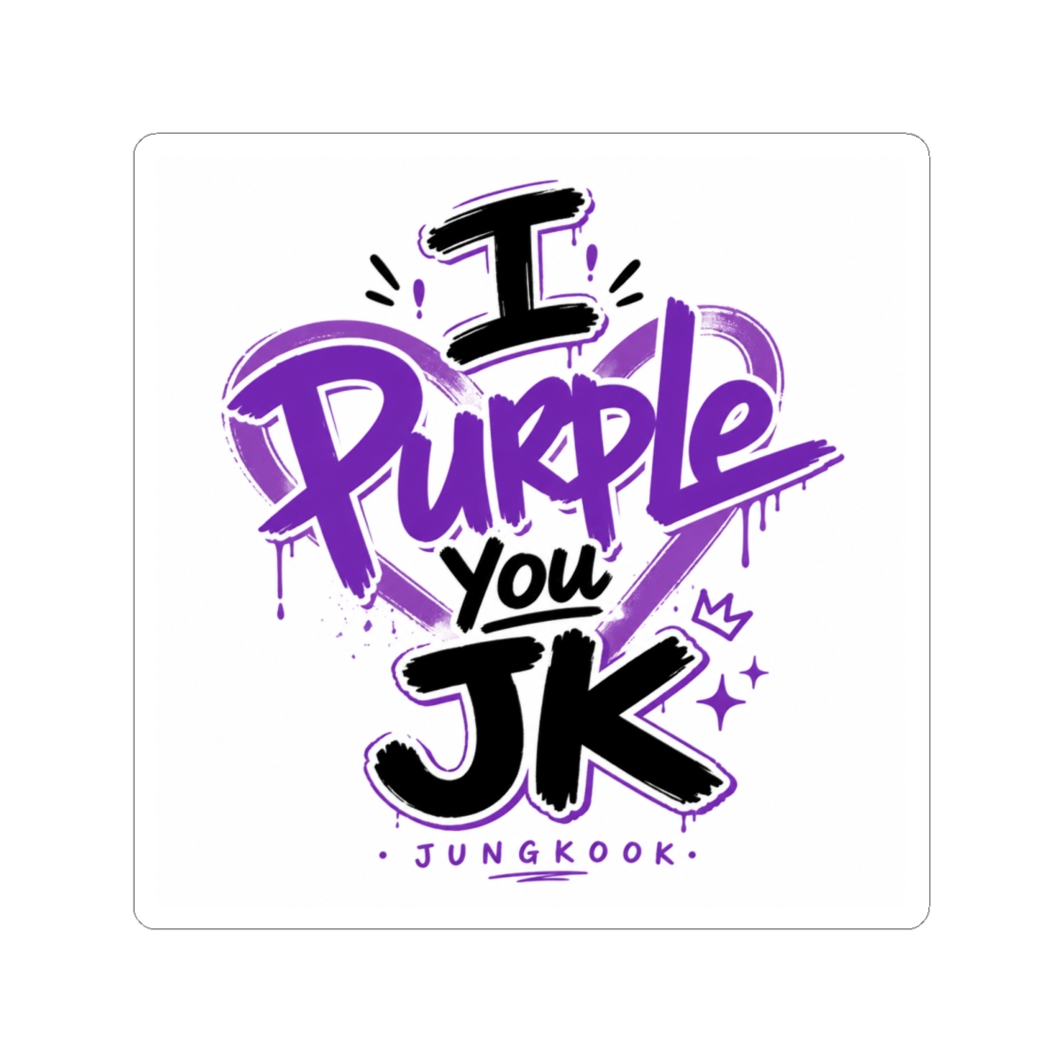 Jungkook (BTS) "I Purple You JK" Sticker - Official Stickers merchandise