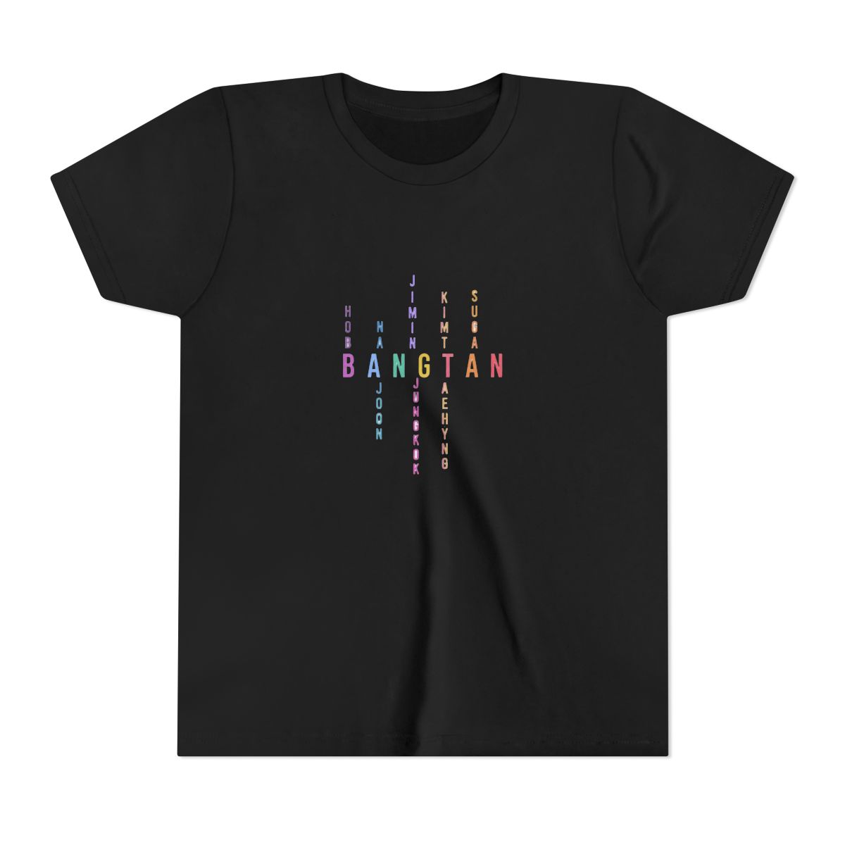 Bangtan Boys Member Name Letters Kids T Shirt
