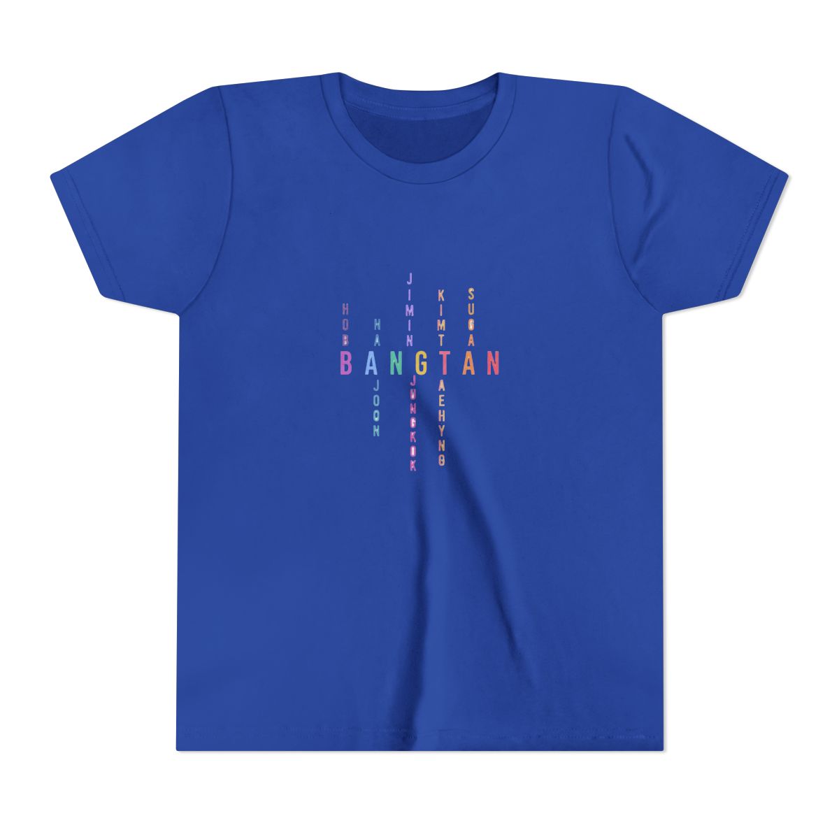 Bangtan Boys Member Name Letters Kids T Shirt - alternate angle 4, merchandise