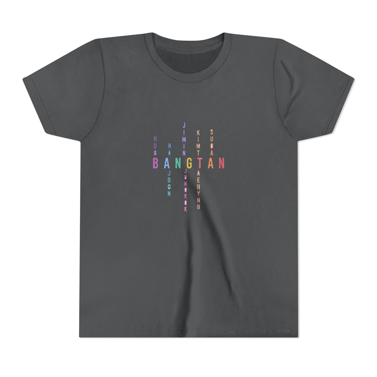 Bangtan Boys Member Name Letters Kids T Shirt - alternate angle 5, merchandise