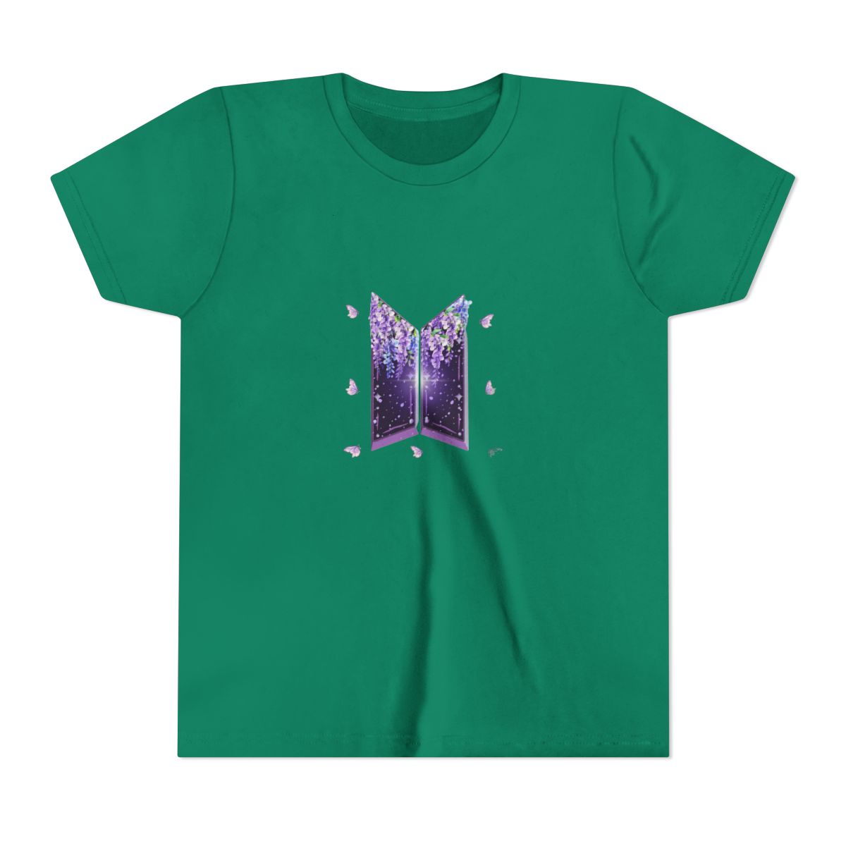 BTS Iconic Logo Minimalist Kids T Shirt - ARMY Fan Essential - alternate angle 4, merchandise
