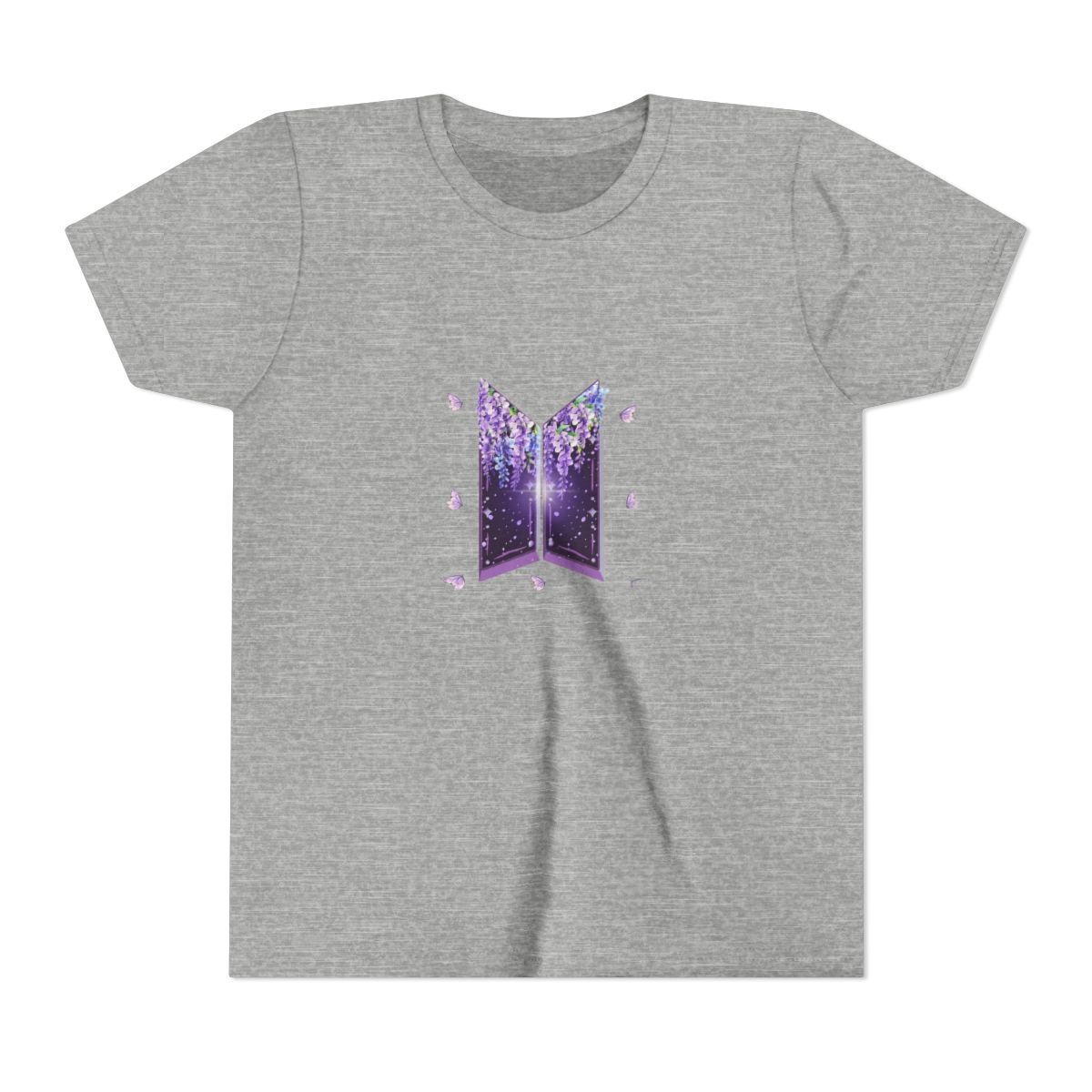 BTS Iconic Logo Minimalist Kids T Shirt - ARMY Fan Essential - alternate angle 5, merchandise