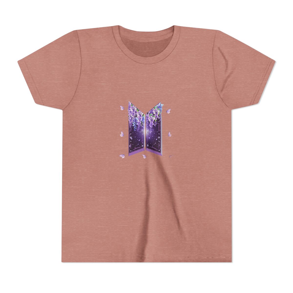 BTS Iconic Logo Minimalist Kids T Shirt - ARMY Fan Essential - alternate angle 2, merchandise