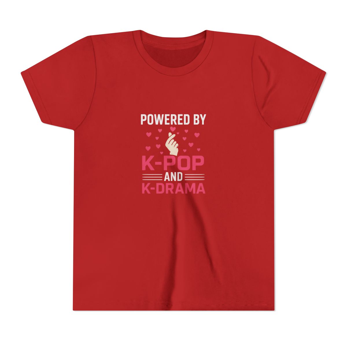 Powered by K-Pop & K-Drama Bold Graphic Kids T-Shirt