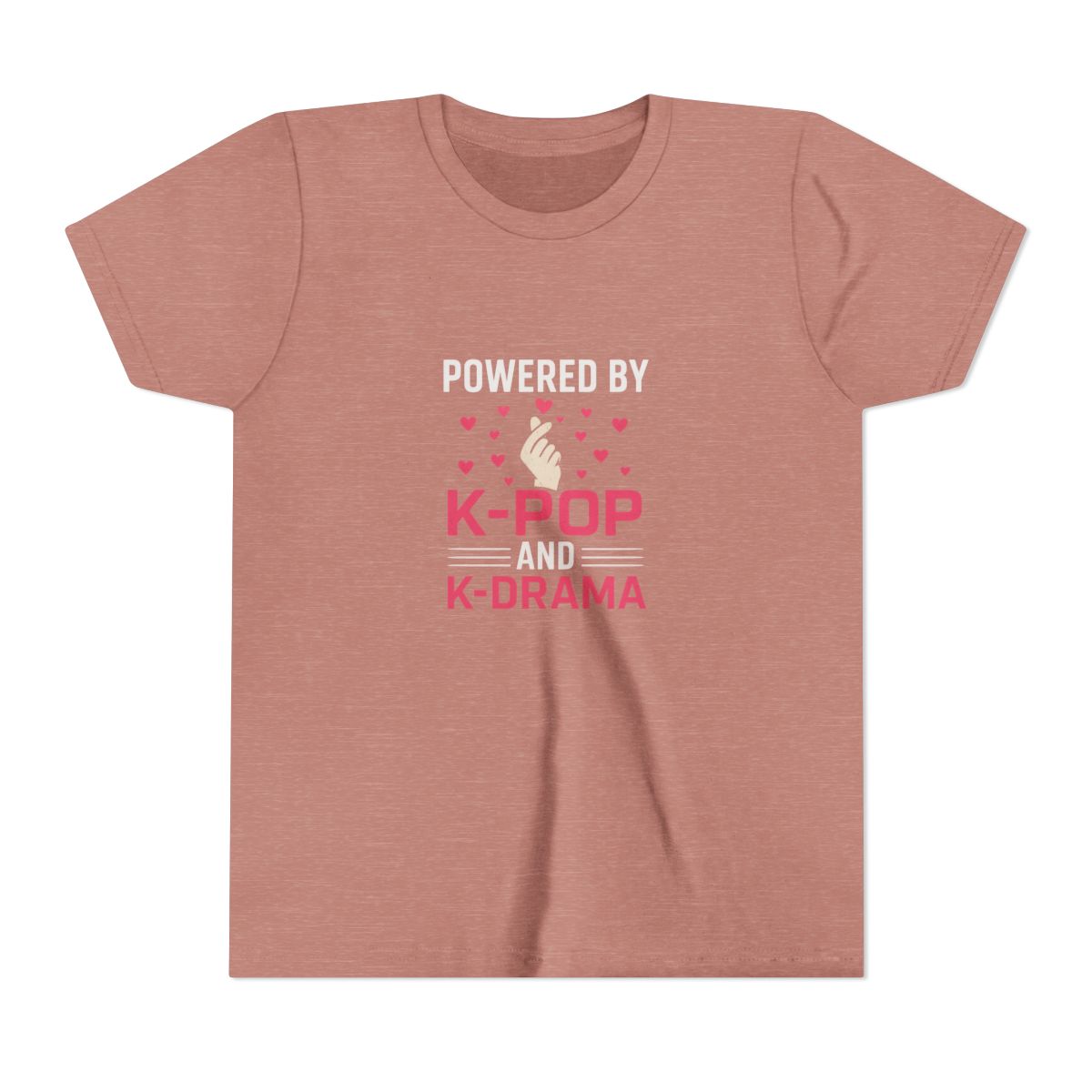 Powered by K-Pop & K-Drama Bold Graphic Kids T-Shirt - alternate angle 3, merchandise